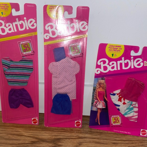 Barbie - 3 x 1990 Vintage Fashions - NWT - Picture 2 of 11
